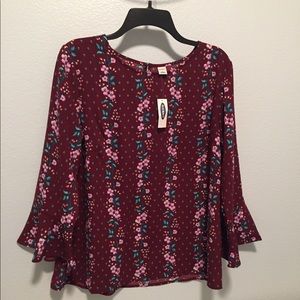 New old navy floral blouse